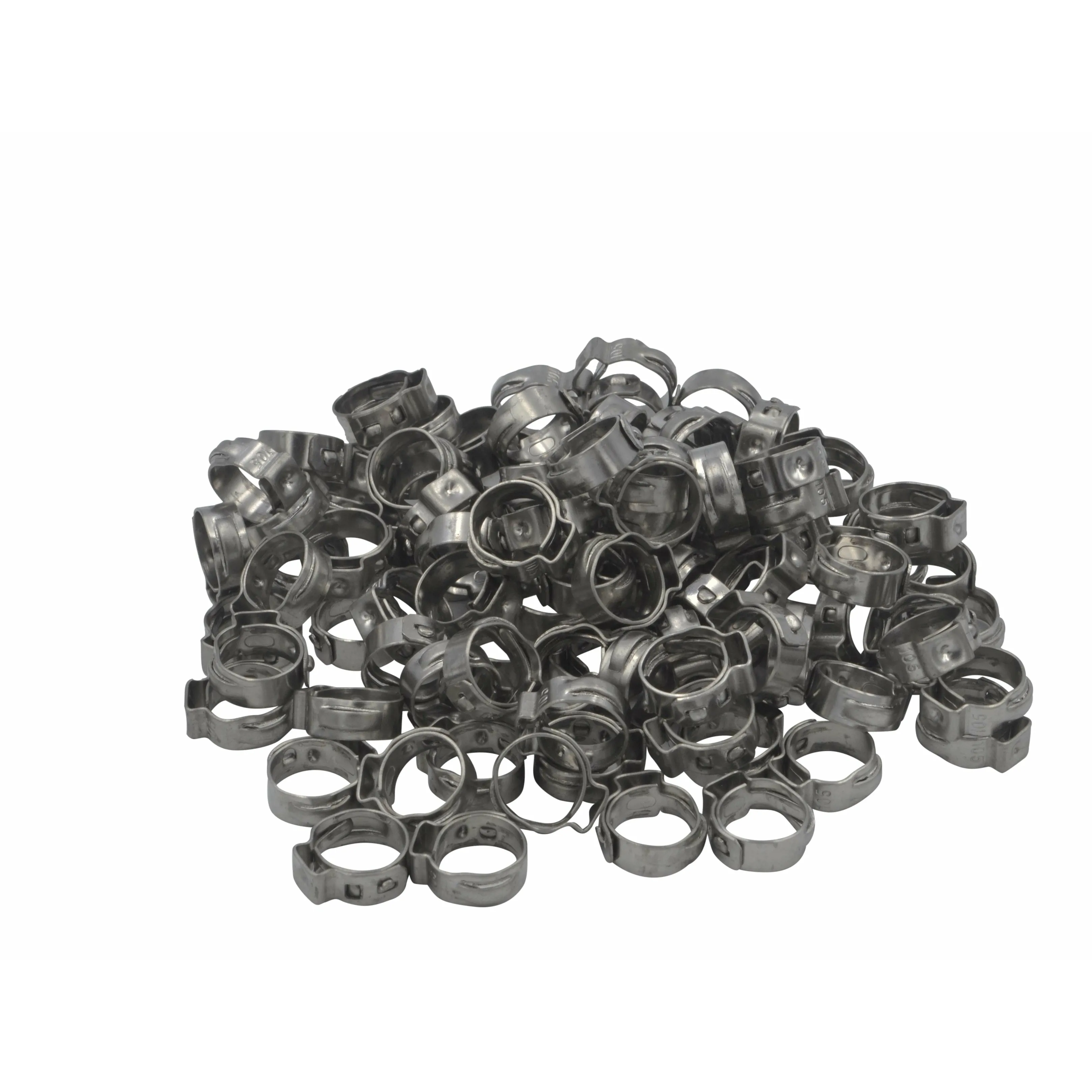 100 Piece 304 Stainless Steel 8.8-10.5mm Ear Hose Clamp