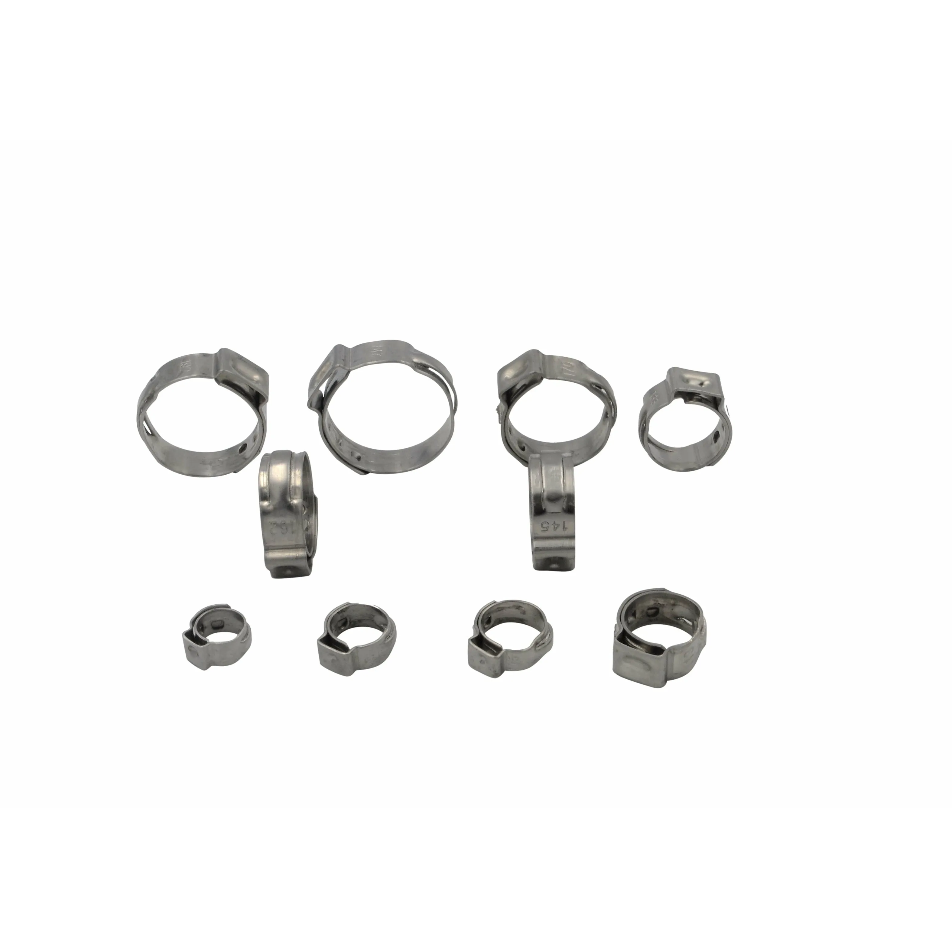 100 Piece 304 Stainless Steel 8.8-10.5mm Ear Hose Clamp
