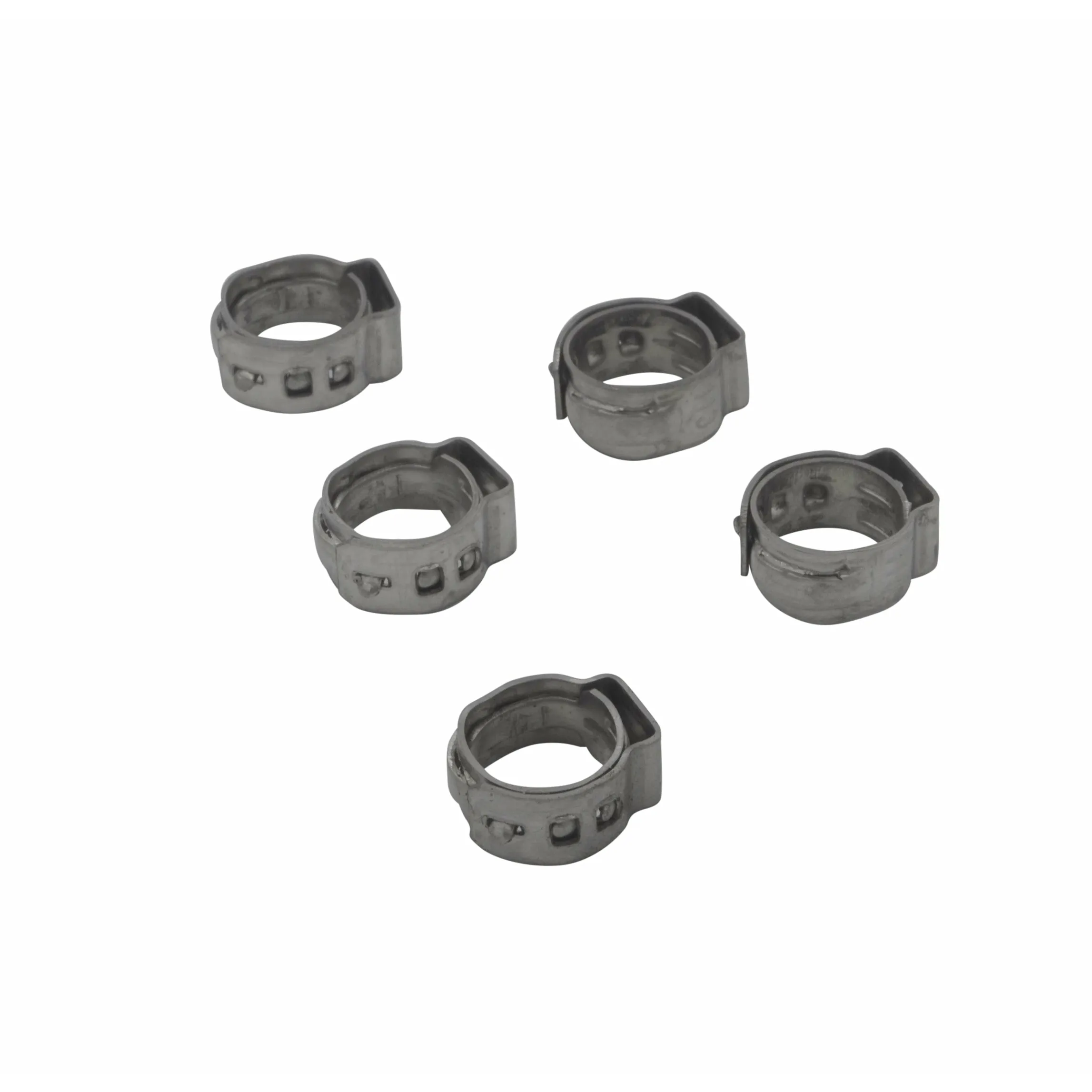 100 Piece 304 Stainless Steel 9.6-11.3mm Ear Hose Clamp