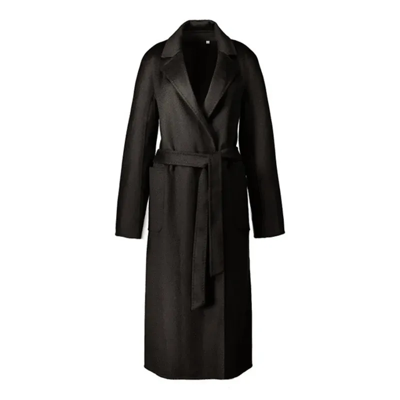2024 Fall/Winter Jacket – Ripple Double-Sided Wool Cashmere Coat, Belted Windbreaker