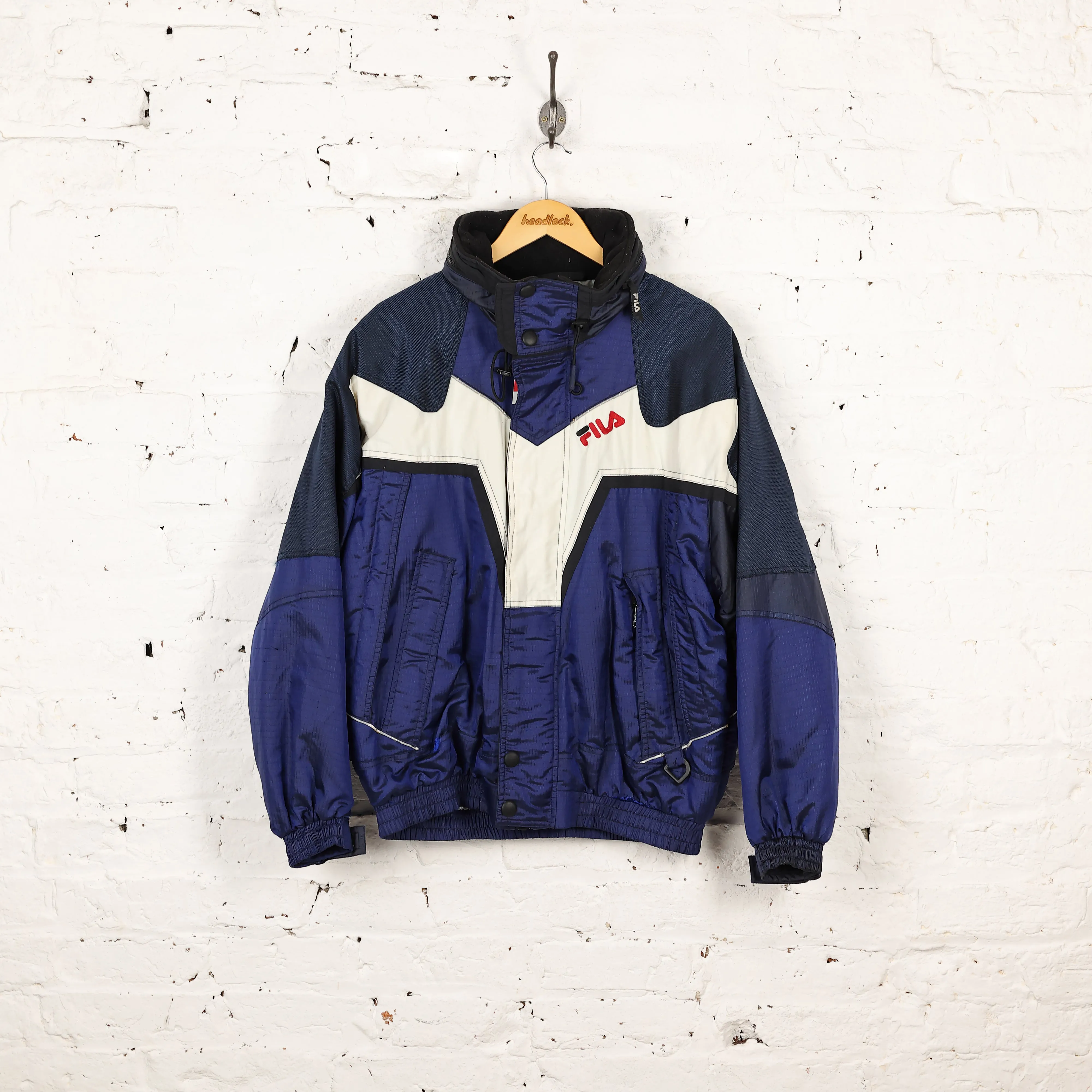 90s Fila Ski Jacket Coat - Blue - XL