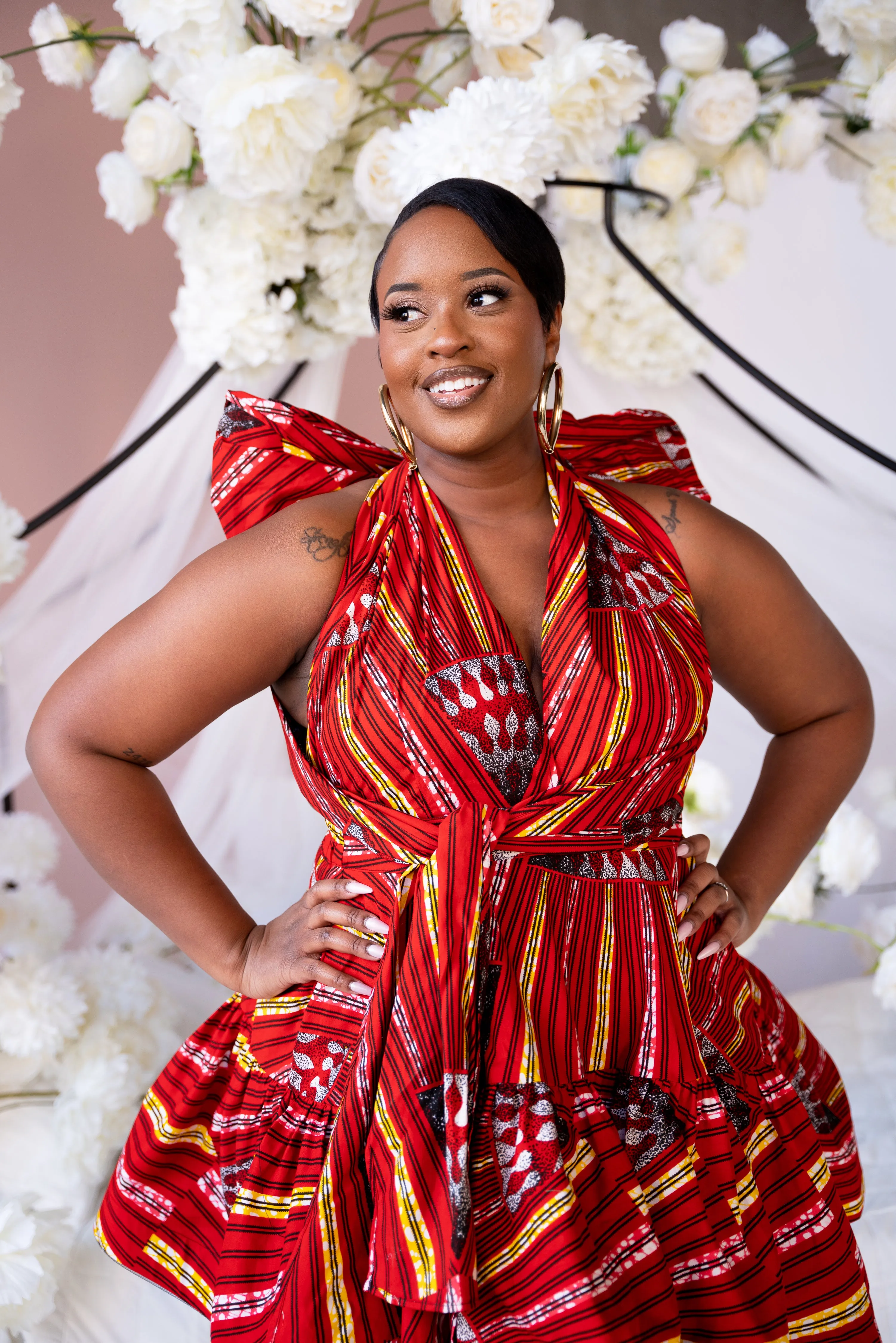 AFE African Print Flair Mini Infinity dress