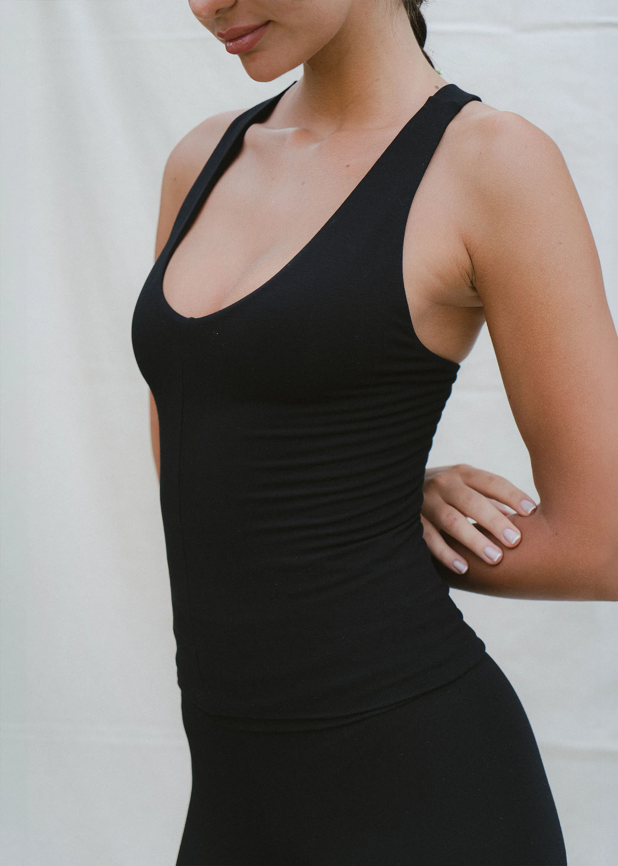 Agni Cross Top Black - Long