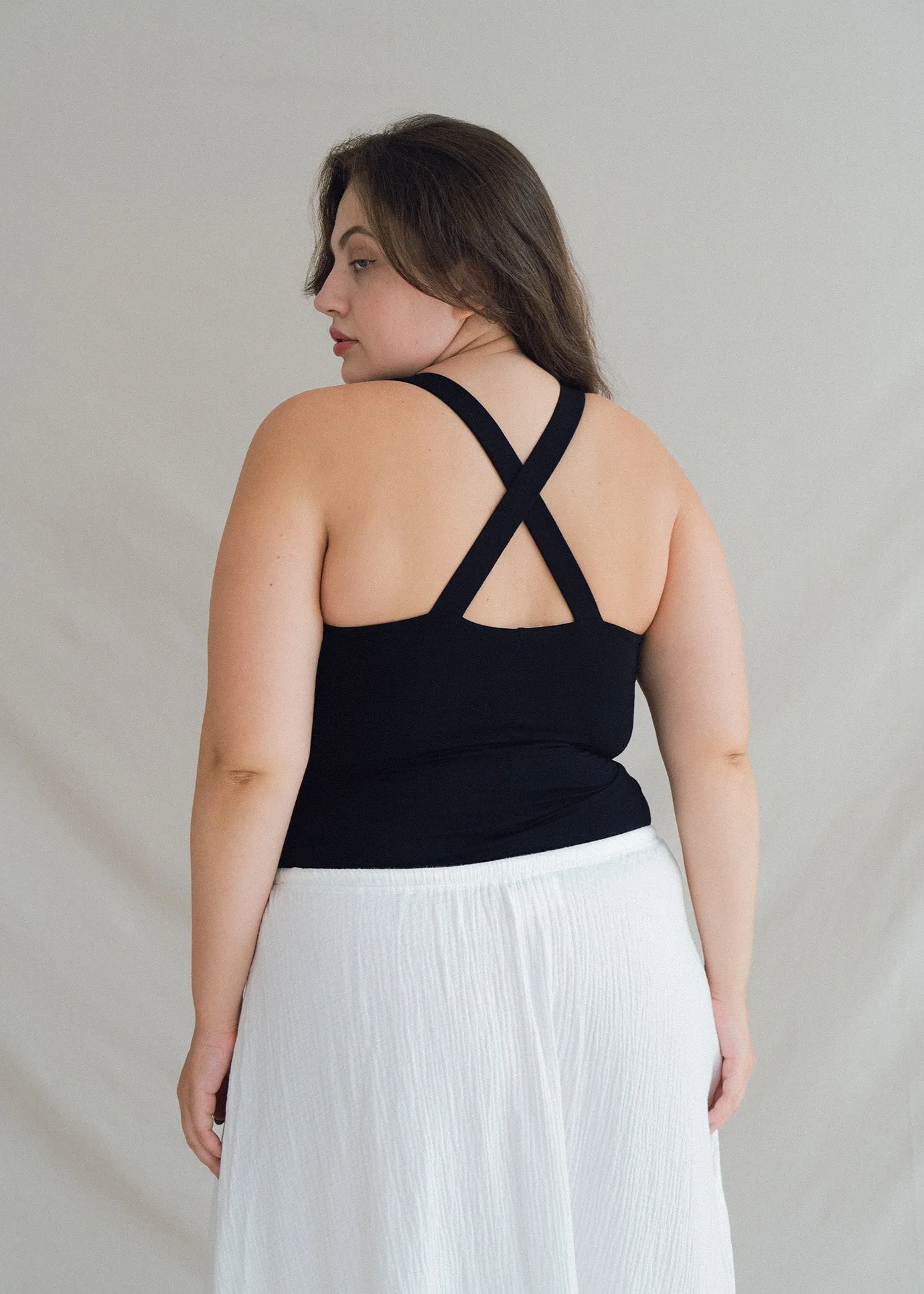 Agni Cross Top Black - Long