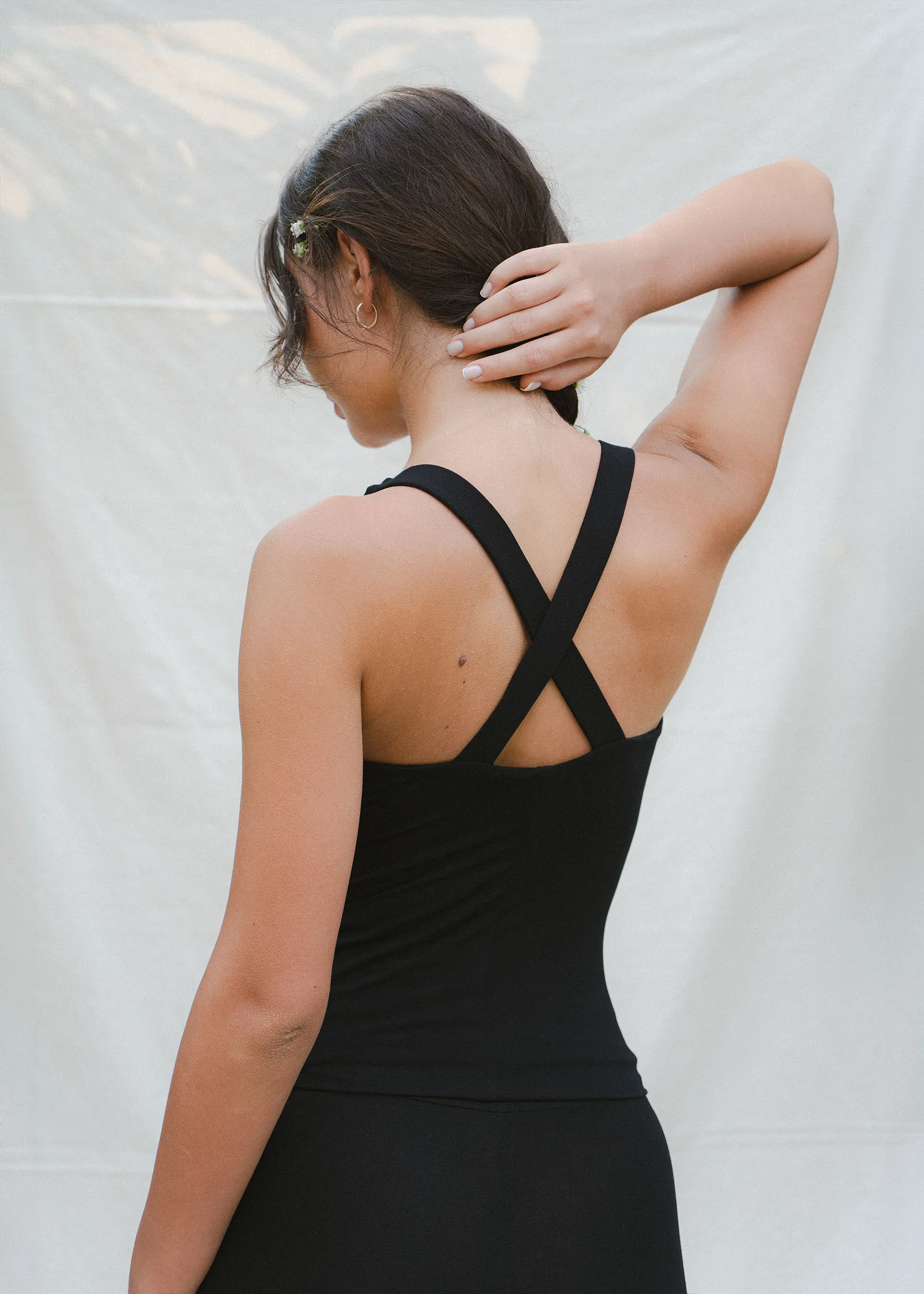 Agni Cross Top Black - Long