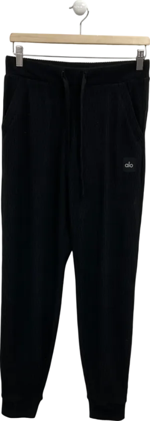 alo yoga Black Muse Wide Rib Sweatpant UK S
