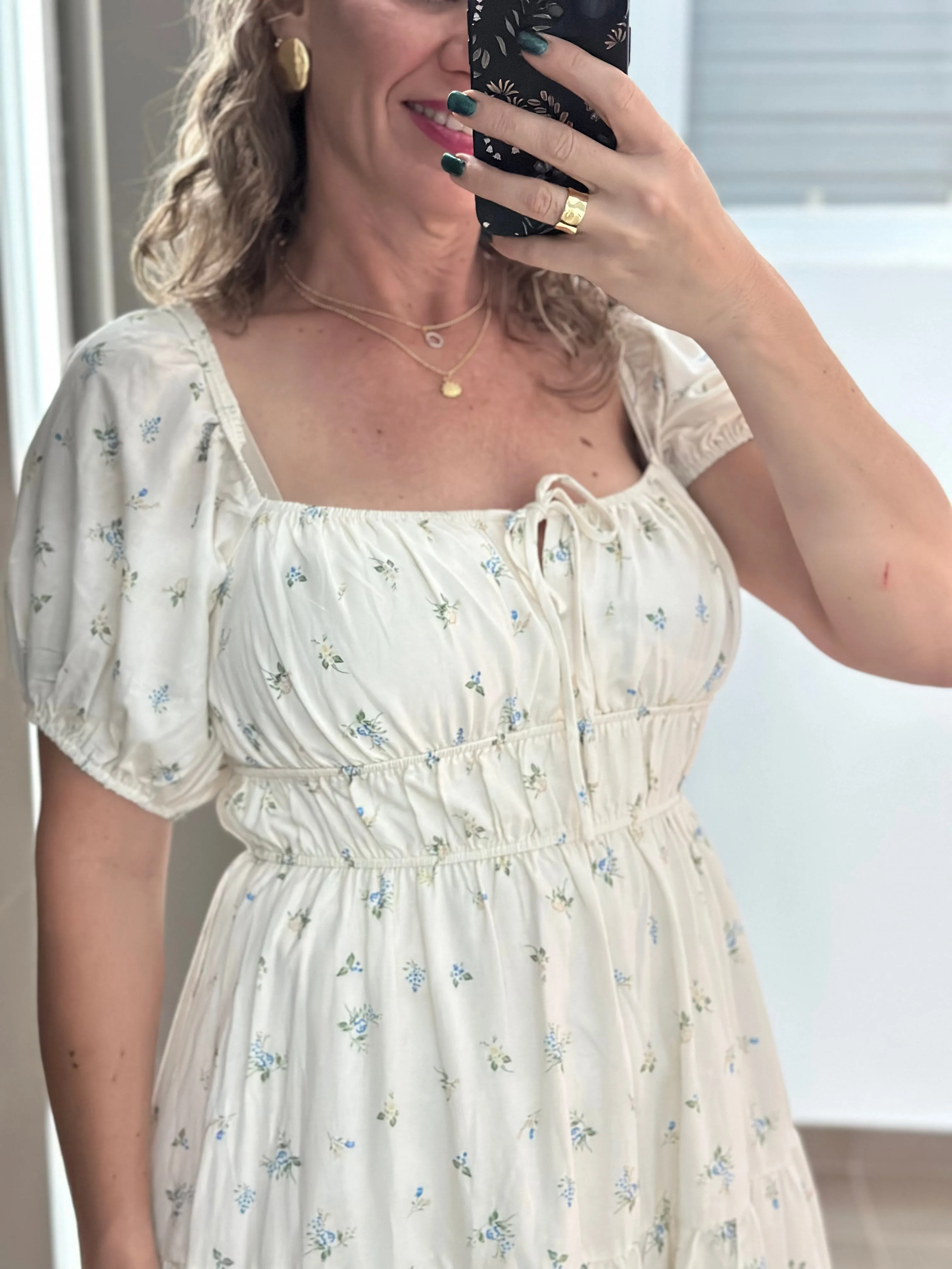 Amarante Flower Maxi Dress