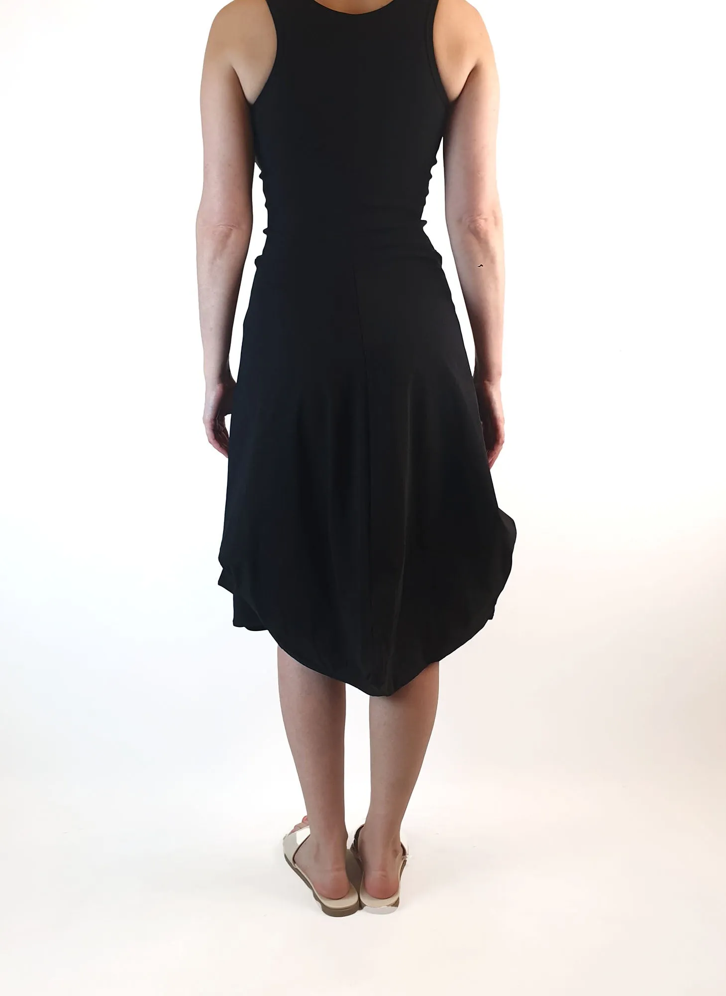 Ammo black sleeveless dress size S, fits AU6