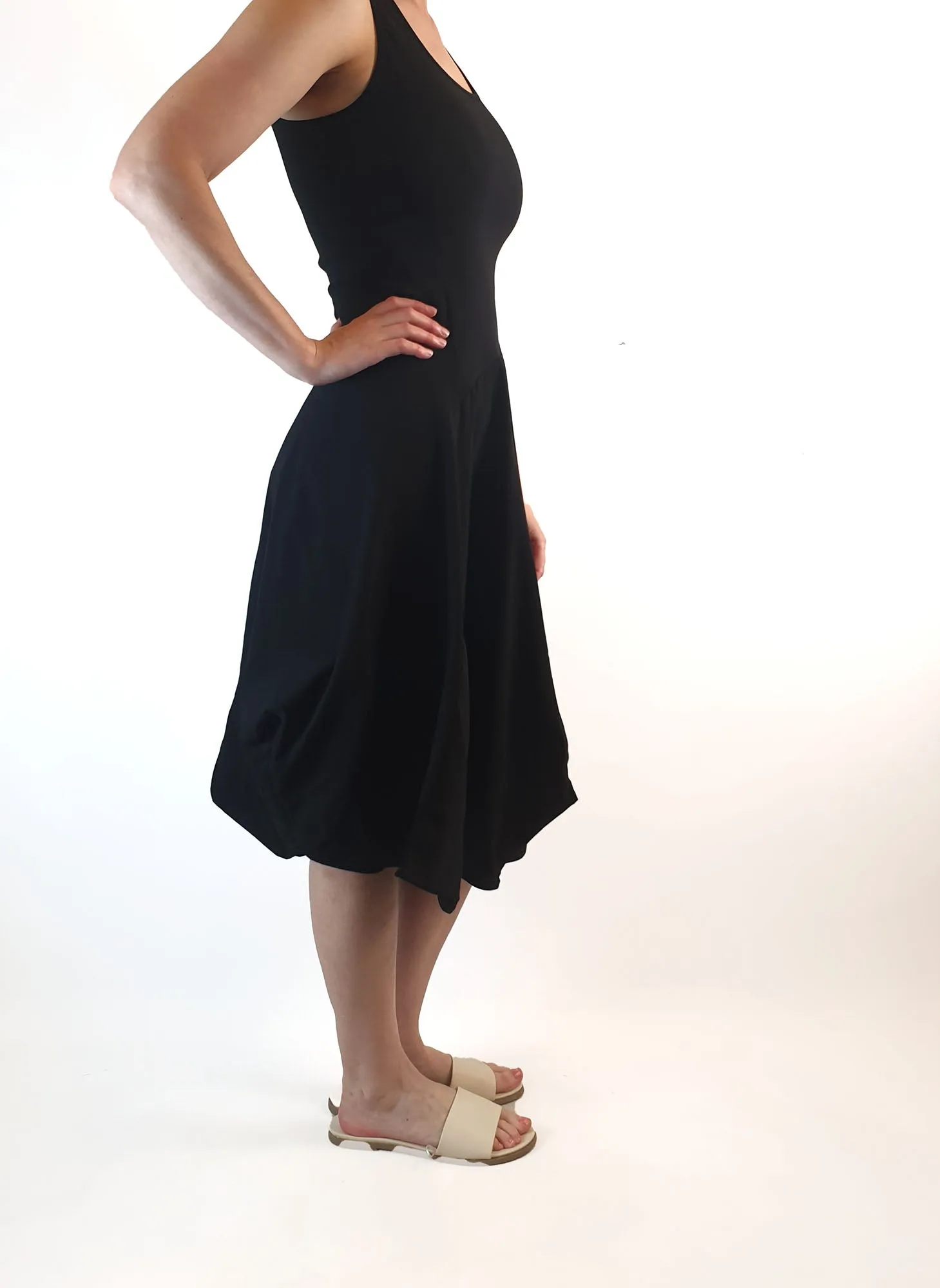 Ammo black sleeveless dress size S, fits AU6