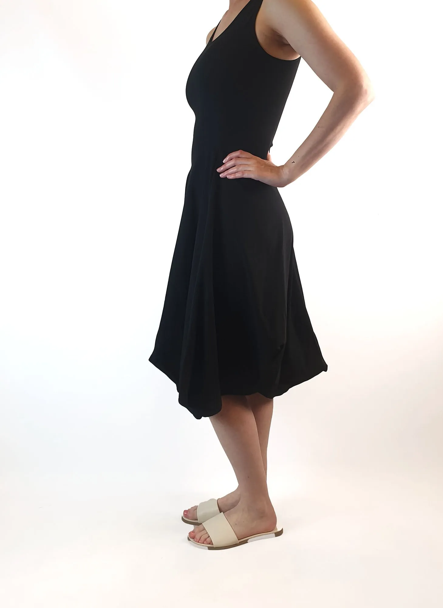 Ammo black sleeveless dress size S, fits AU6