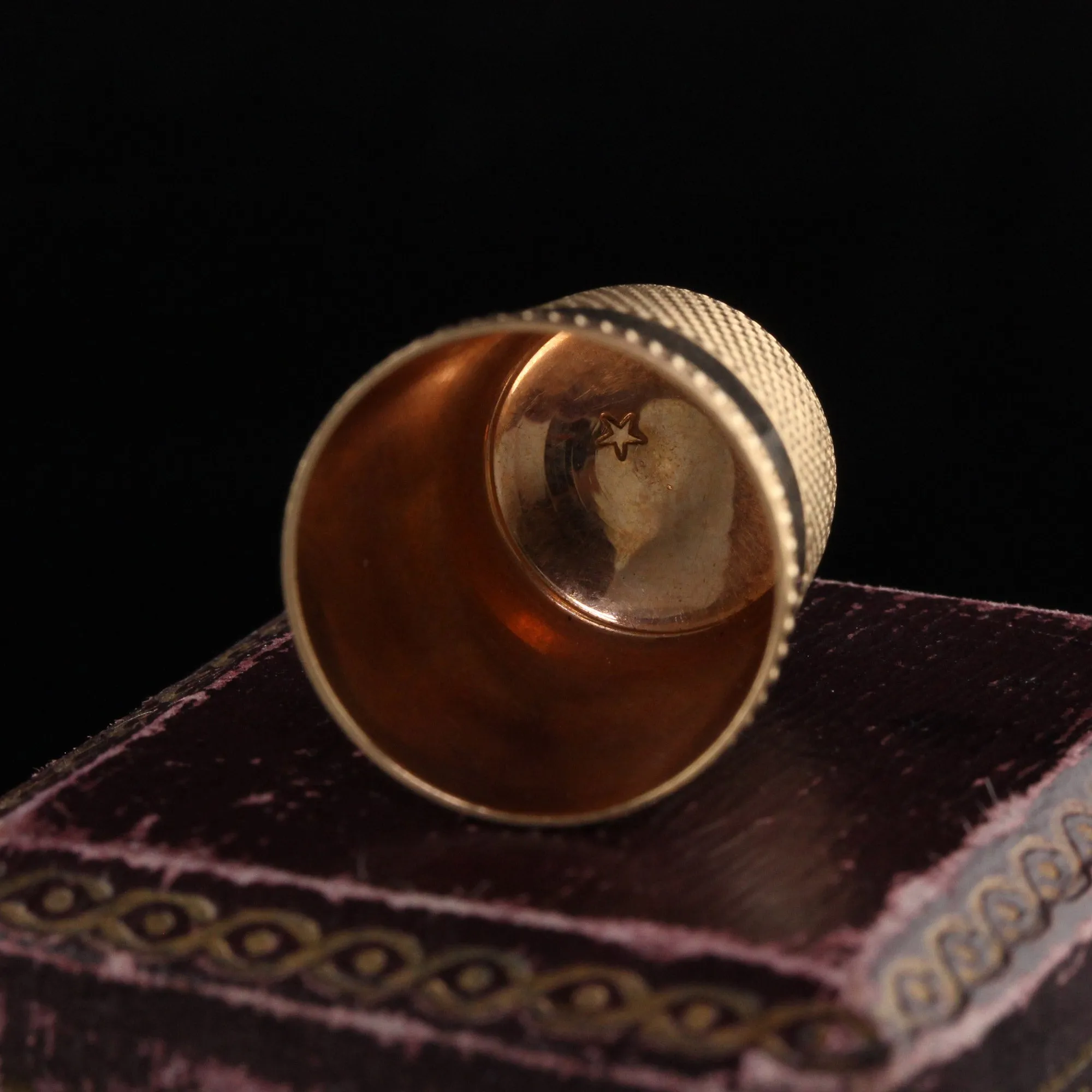 Antique Victorian 12K Yellow Gold J. E. Caldwell Thimble