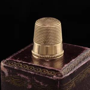 Antique Victorian 12K Yellow Gold J. E. Caldwell Thimble