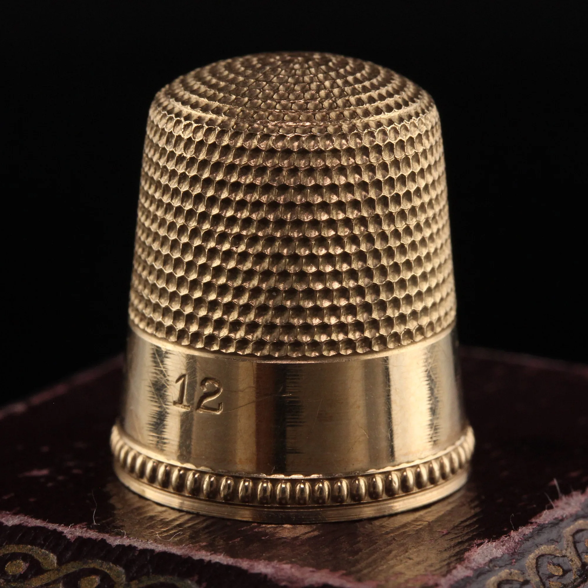 Antique Victorian 12K Yellow Gold J. E. Caldwell Thimble
