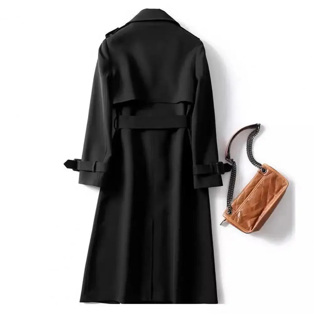 Autumn Winter Trench Coat For Women 2024 Fashion Double-breasted WOOLEN COAT Loose Office Lady Long Outerwears Jacket Coats