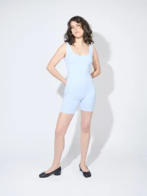 Baby Blue Via Olympia Short Unitard