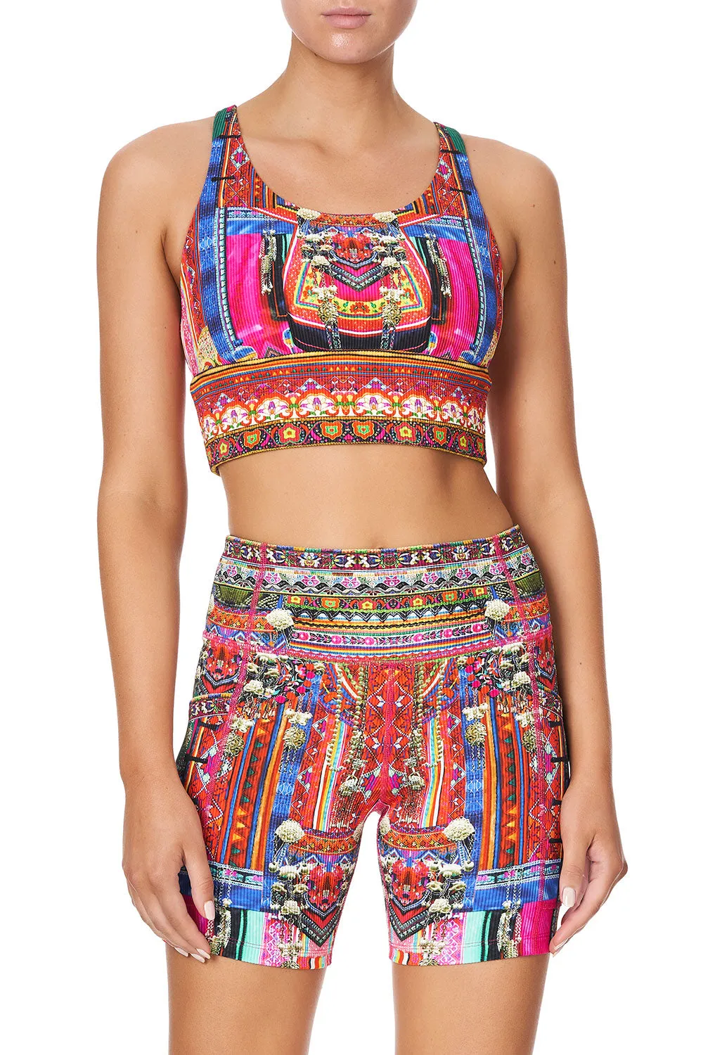 Banded Racer Back Crop - Kaleidoscope Keepsake