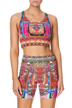 Banded Racer Back Crop - Kaleidoscope Keepsake