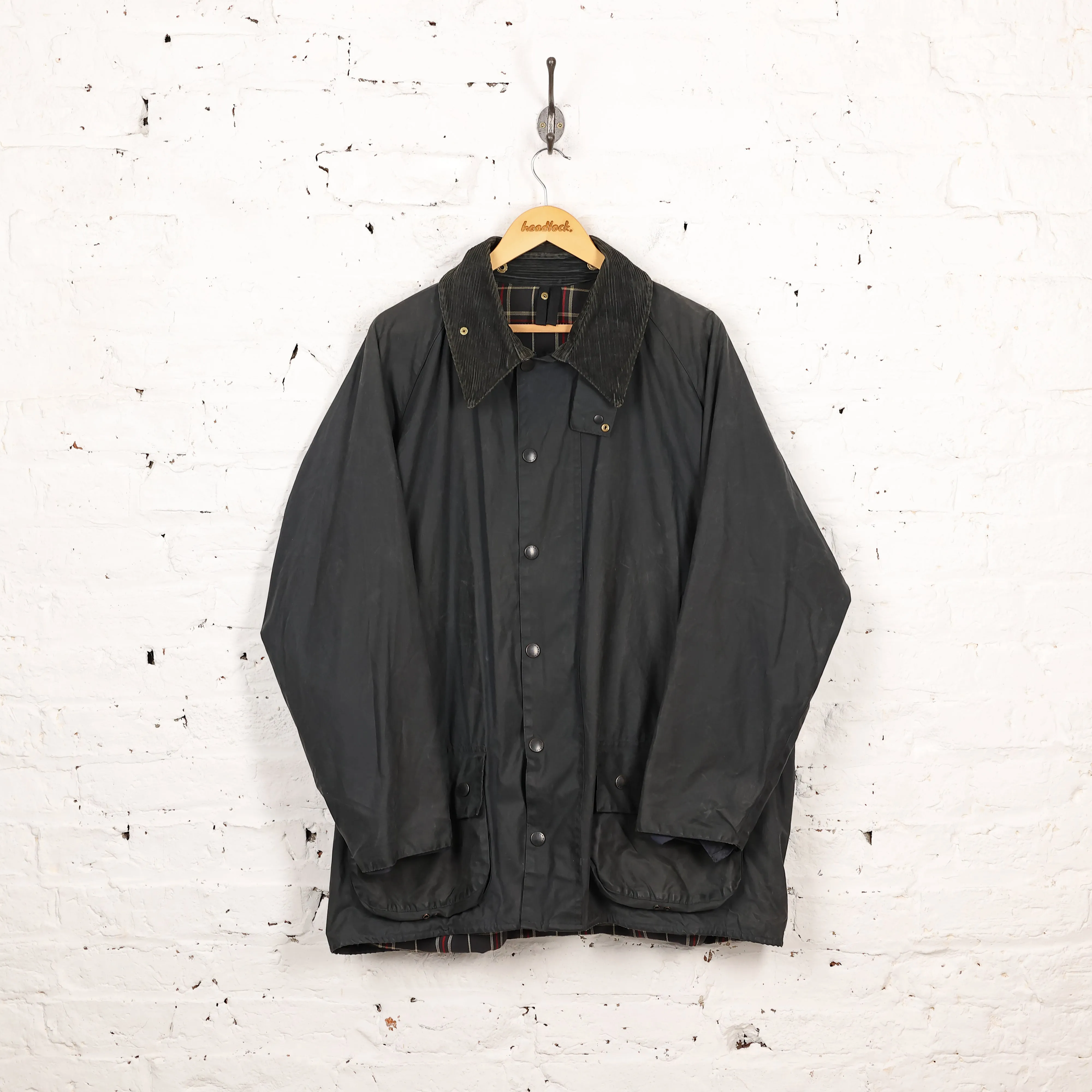 Barbour Beaufort Wax Jacket - Blue - XXL