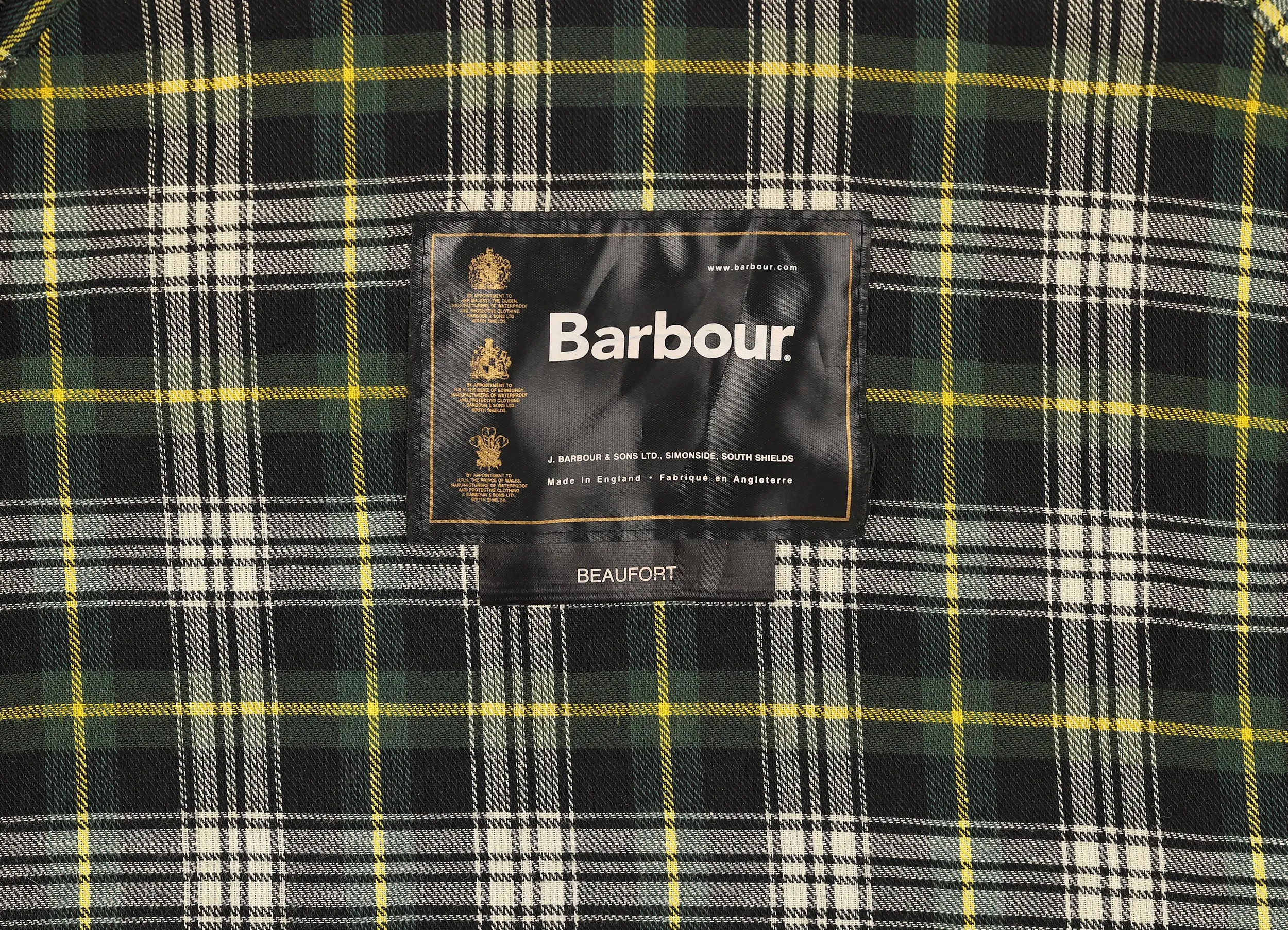 Barbour Beaufort Wax Jacket Coat - Green - L