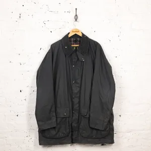 Barbour Border Wax Jacket - Blue - XXL