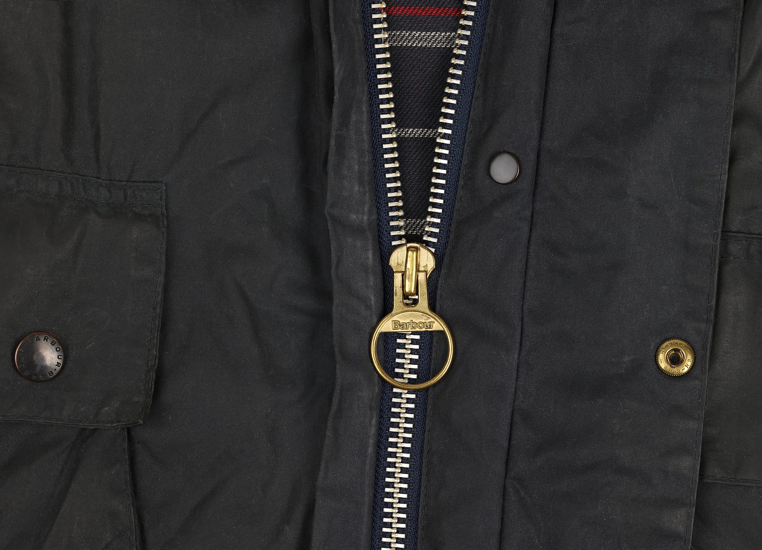 Barbour Border Wax Jacket - Blue - XXL