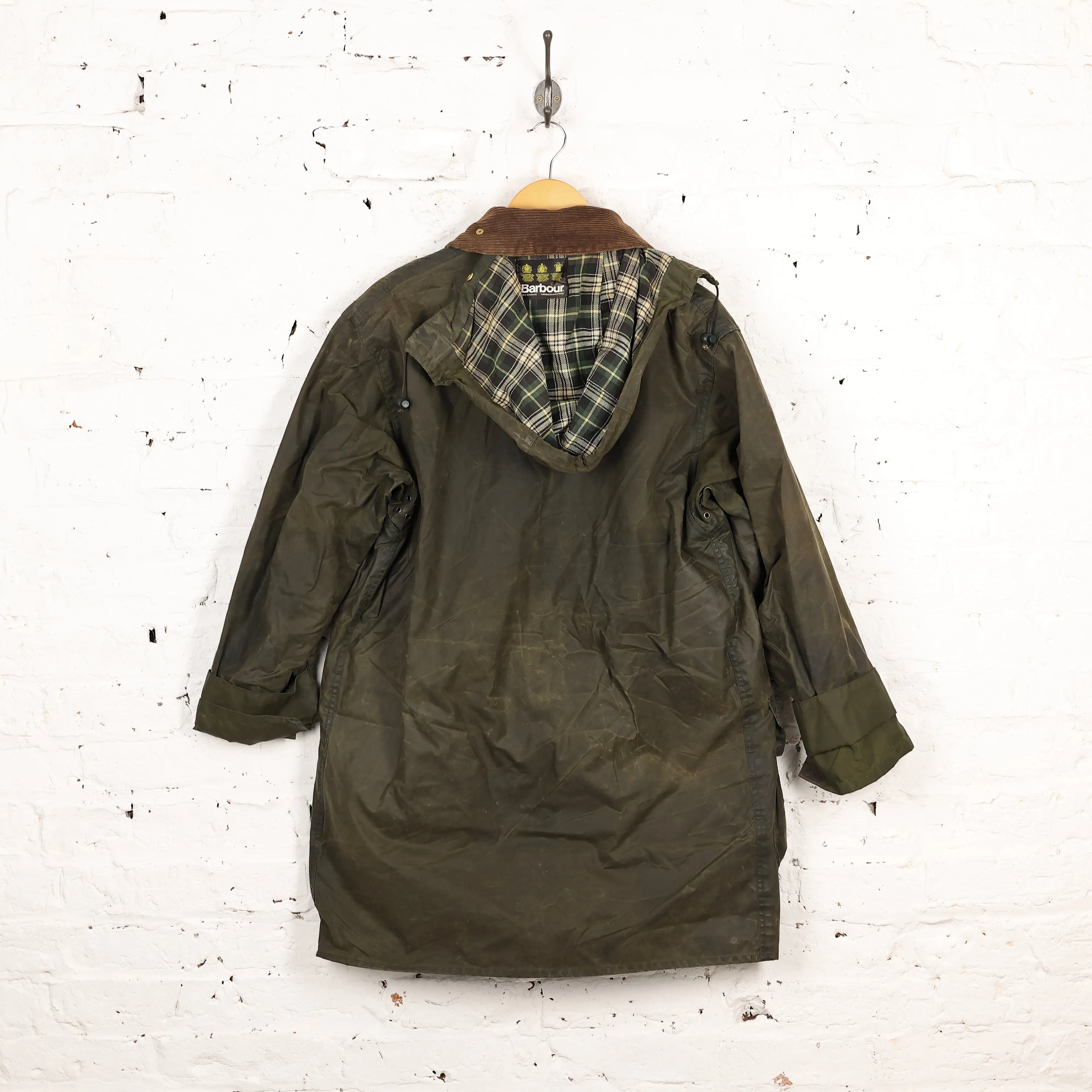 Barbour Border Wax Jacket Coat - Green - M
