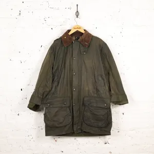 Barbour Border Wax Jacket Coat - Green - M