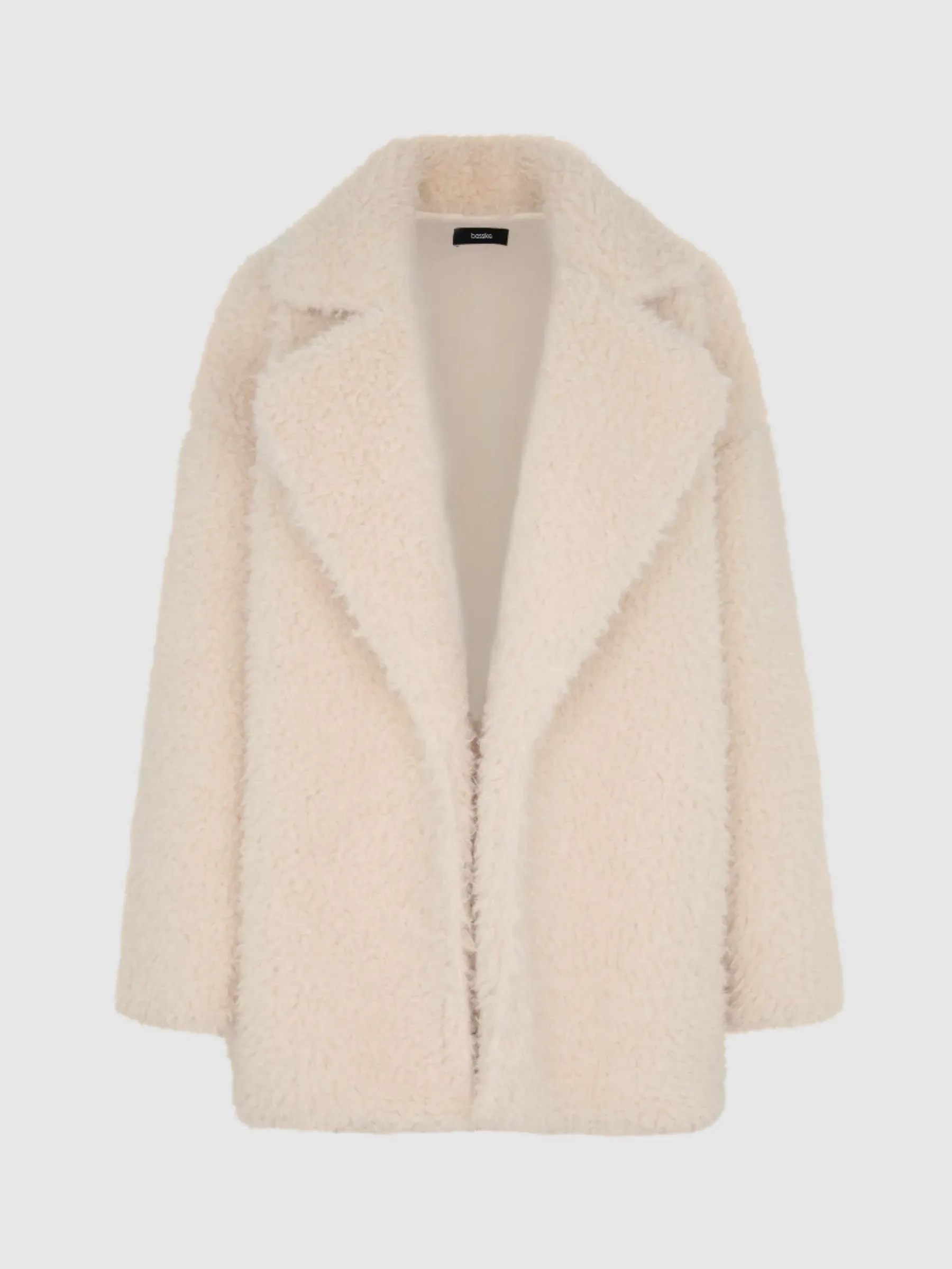 Bassike Textured Coat in Cream