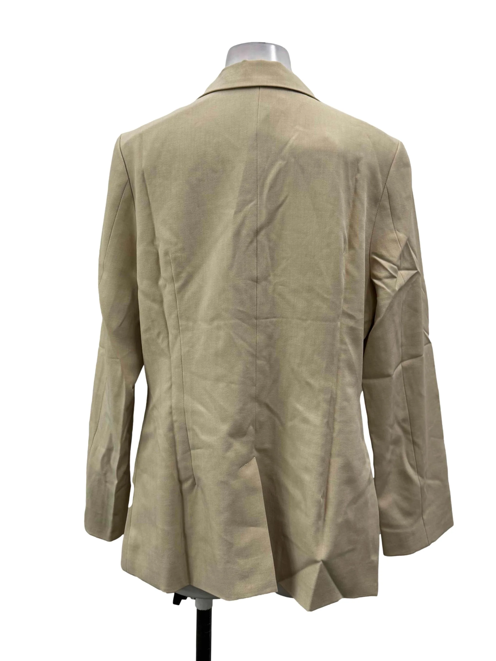 Beige Single Button Blazer