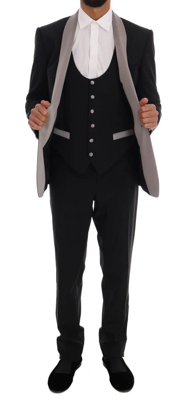 Black 3 Piece MARTINI Slim Suit