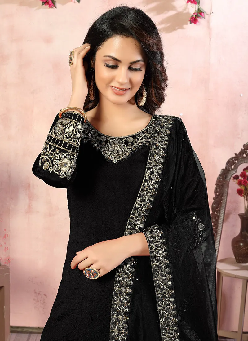 Black Mirror Work Punjabi Suit