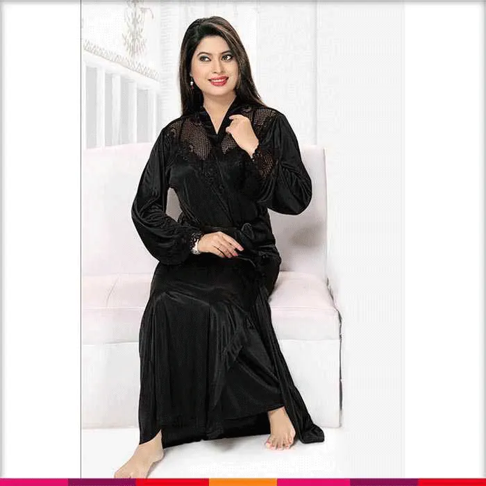 Black Nighty - FL-534 - Flourish 2 Piece Nightwear