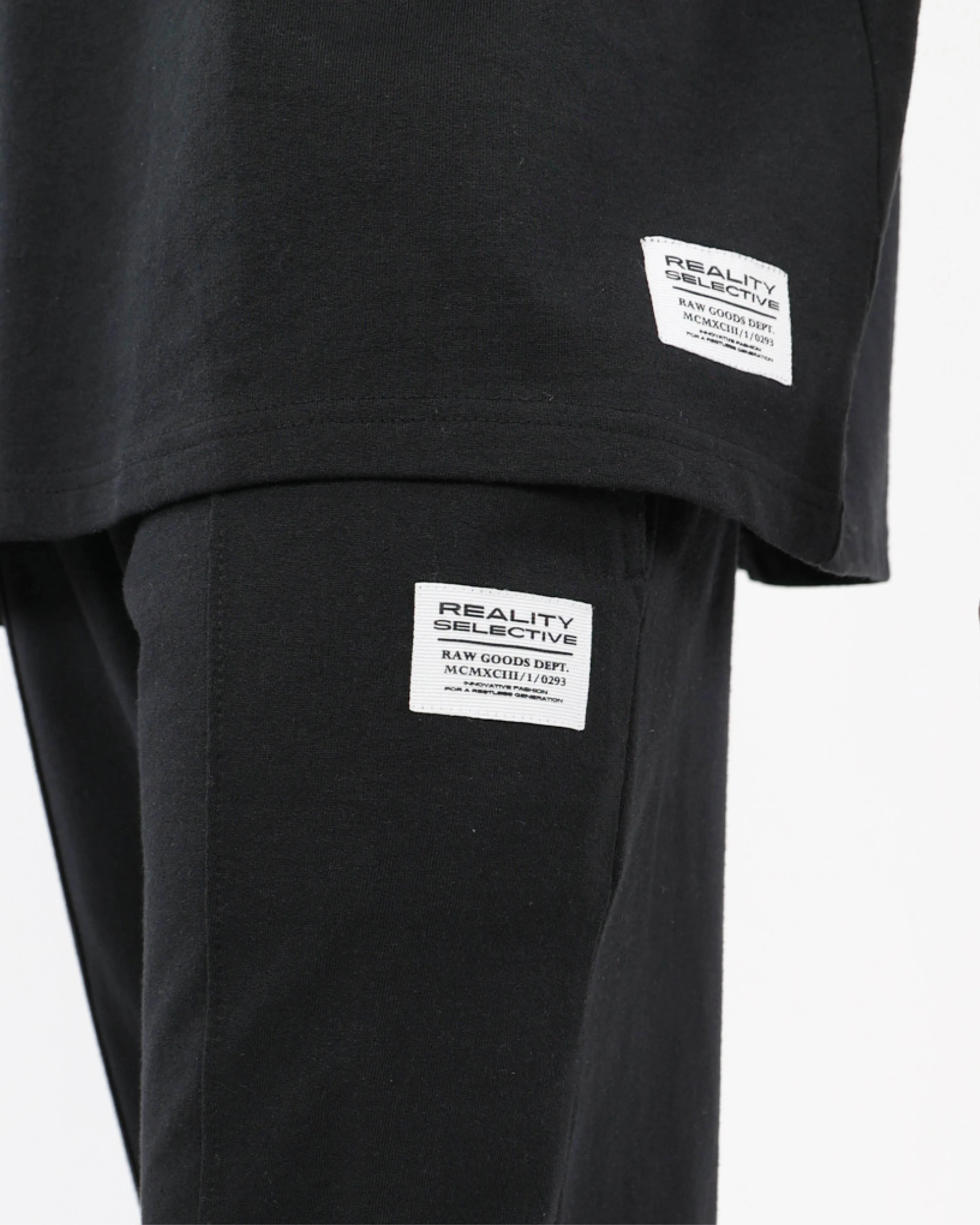 Black Pin Tuck Joggers