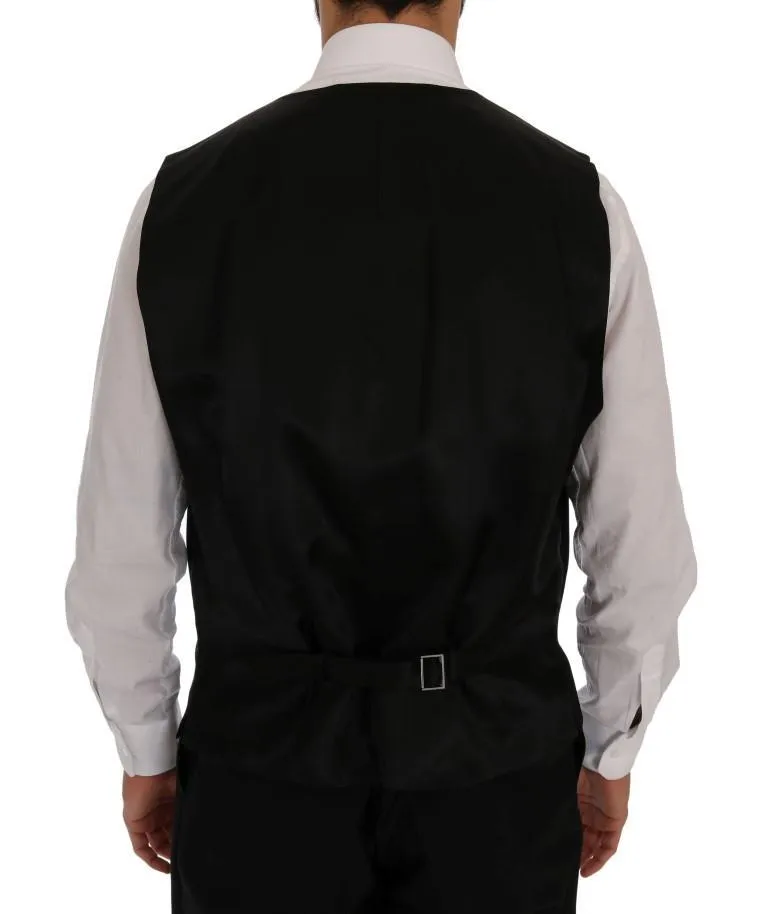 Black Wool Slim Fit 3 Piece Suit