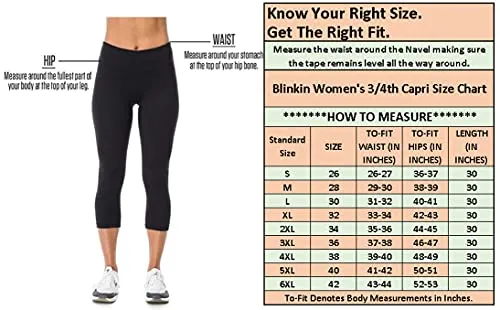 BLINKIN Yoga Gym Workout and Active Sports Fitness Activewear 3/4th Skinny Fit Capri Tights for Women|Girls with Side Pockets(015,Black with Grey Contrast Thread,Size_L)