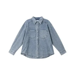 Blue Deconstructed Denim Jacket Pants Suit