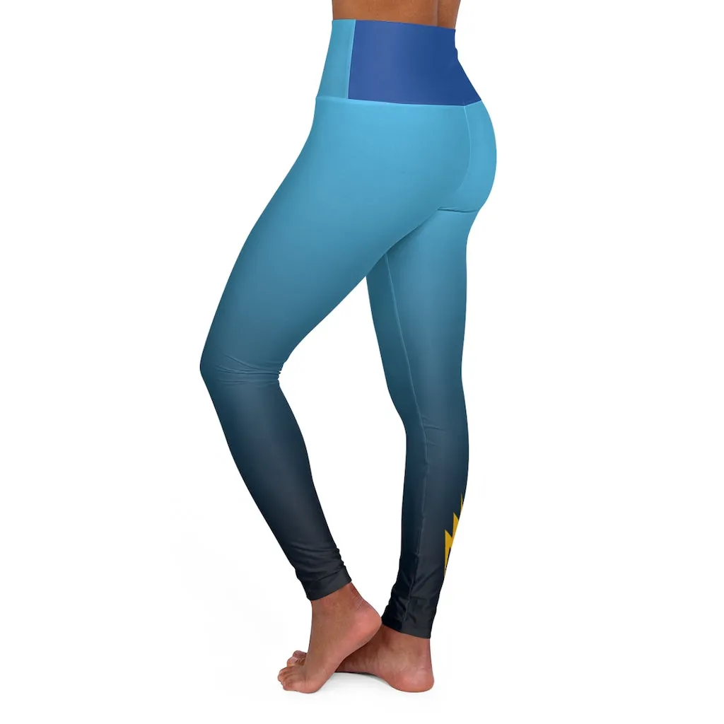 Blue Lightning Yoga Leggings