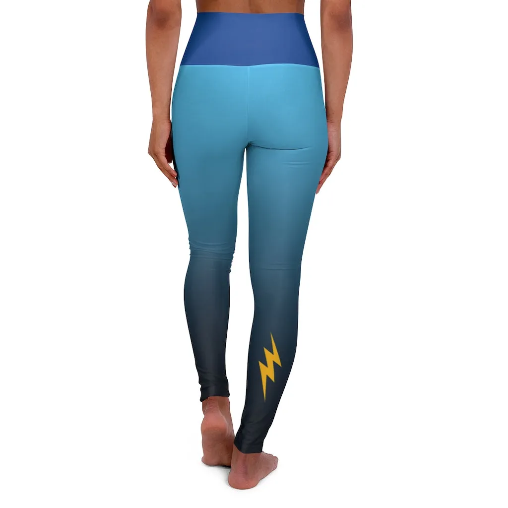 Blue Lightning Yoga Leggings