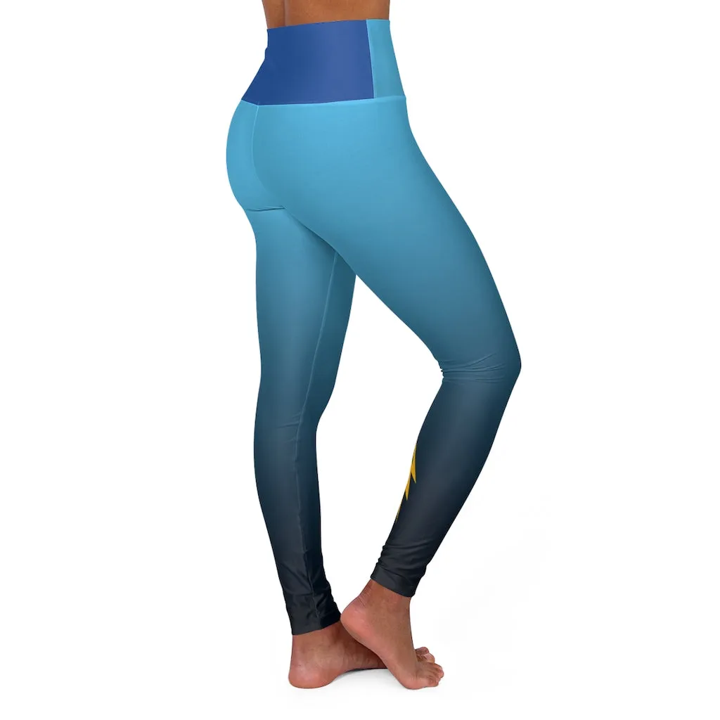 Blue Lightning Yoga Leggings
