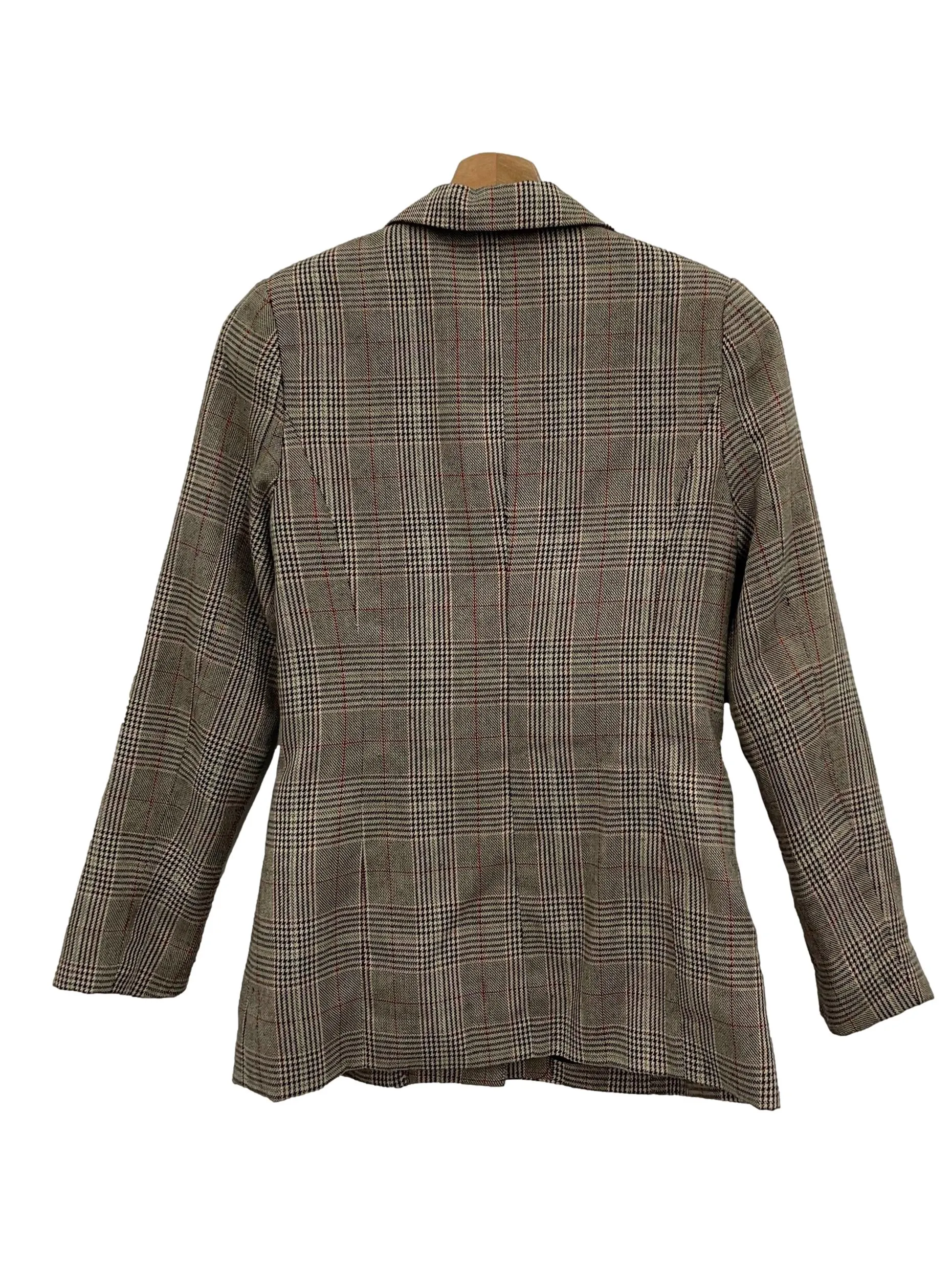 Brown Checkered Blazer