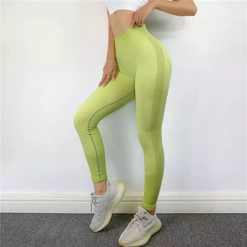 Bubble Butt Leggings-Lime Green