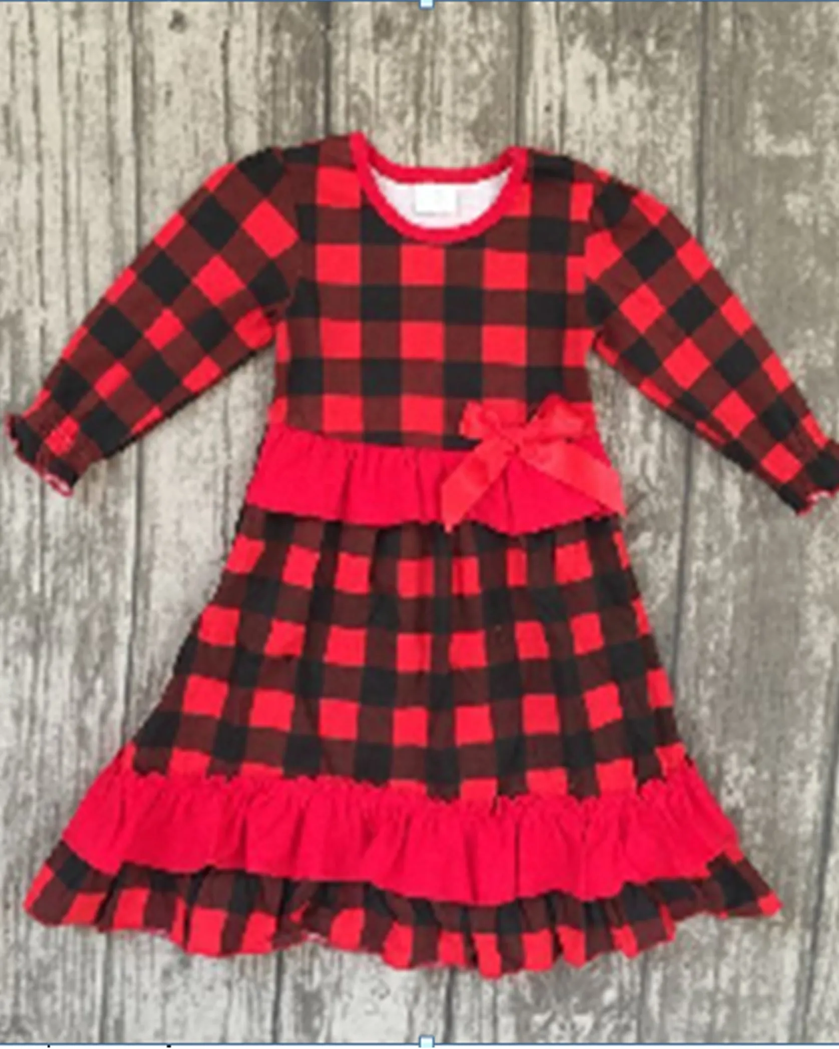 Buffalo Plaid Mommy and Me Maxi Dress