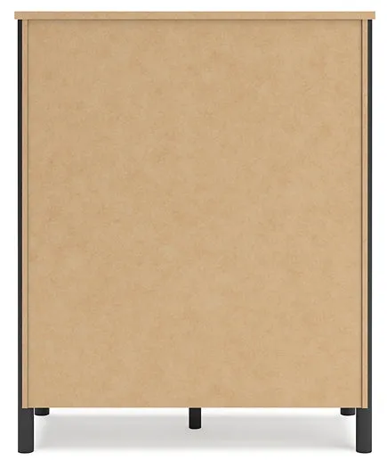 Cadmori Queen Upholstered Panel Bed with Mirrored Dresser, Chest and Nightstand
