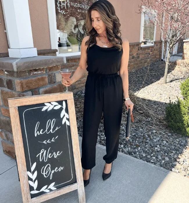 Candace Tie Shoulder Jumpsuit