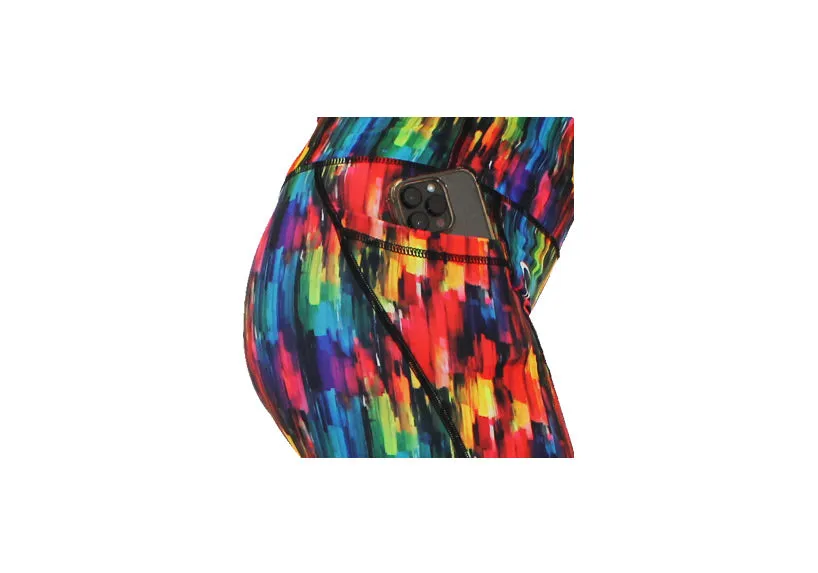 Capri Rainbow Blitz leggings with pockets