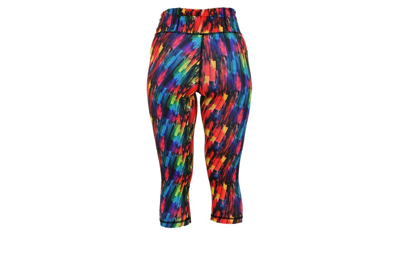 Capri Rainbow Blitz leggings with pockets