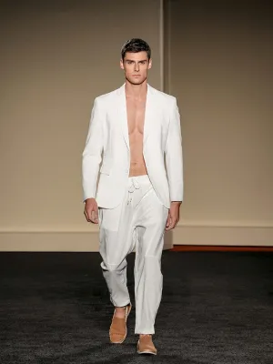 Casual Linen Blend 2-Piece Suit Sets (US Only)