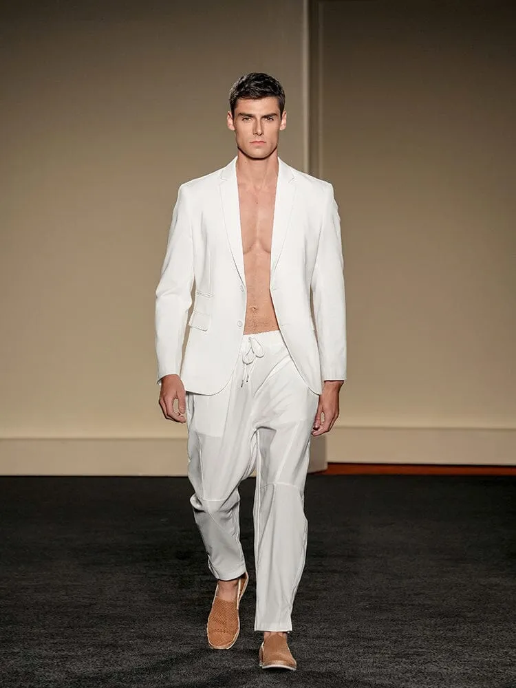 Casual Linen Blend 2-Piece Suit Sets (US Only)