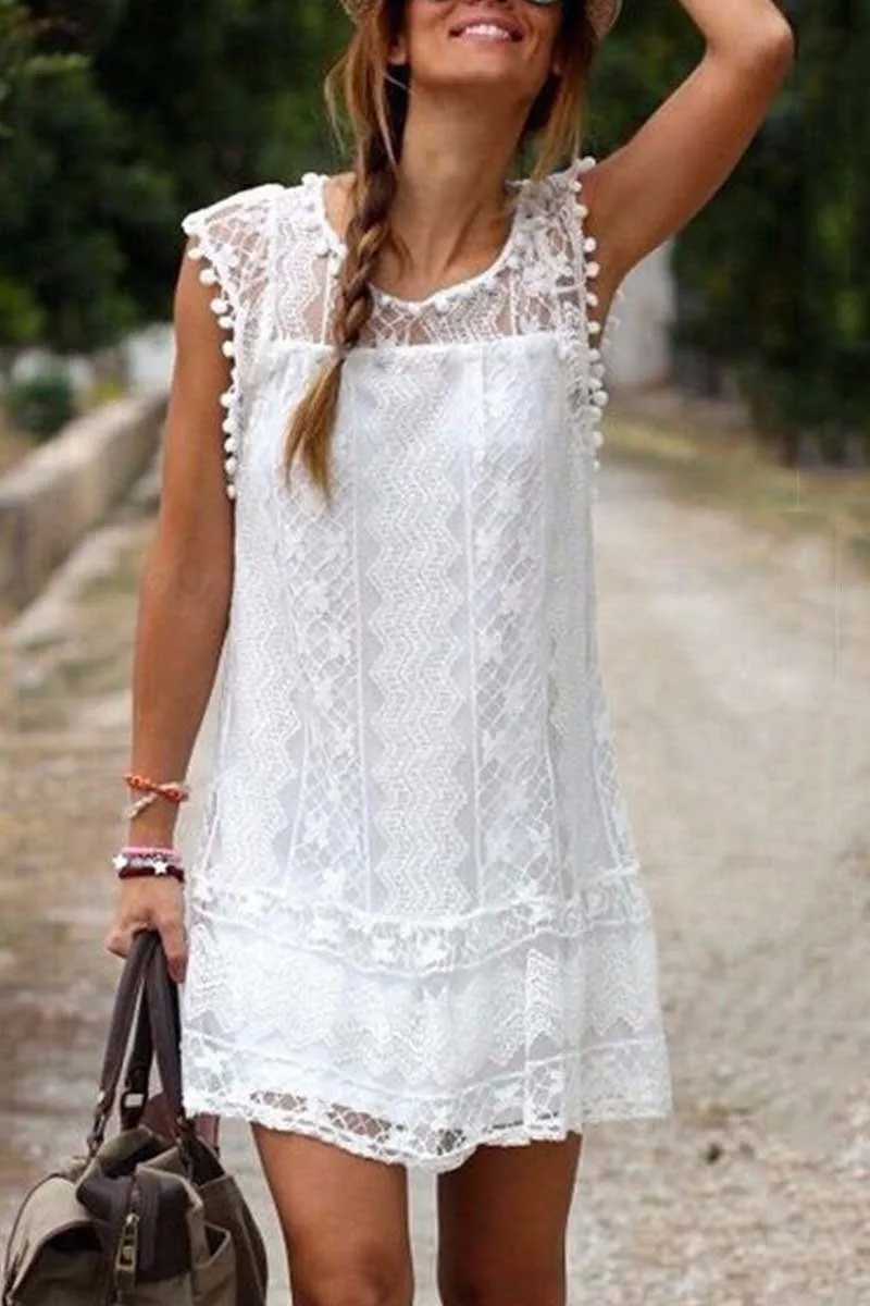 Chicindress Elegant Lace Sleeveless Mini Dress