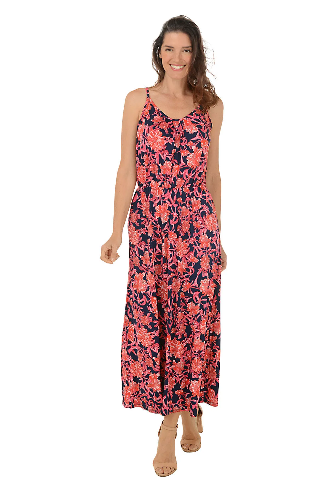 Chrysanthemum Sleeveless Maxi Dress